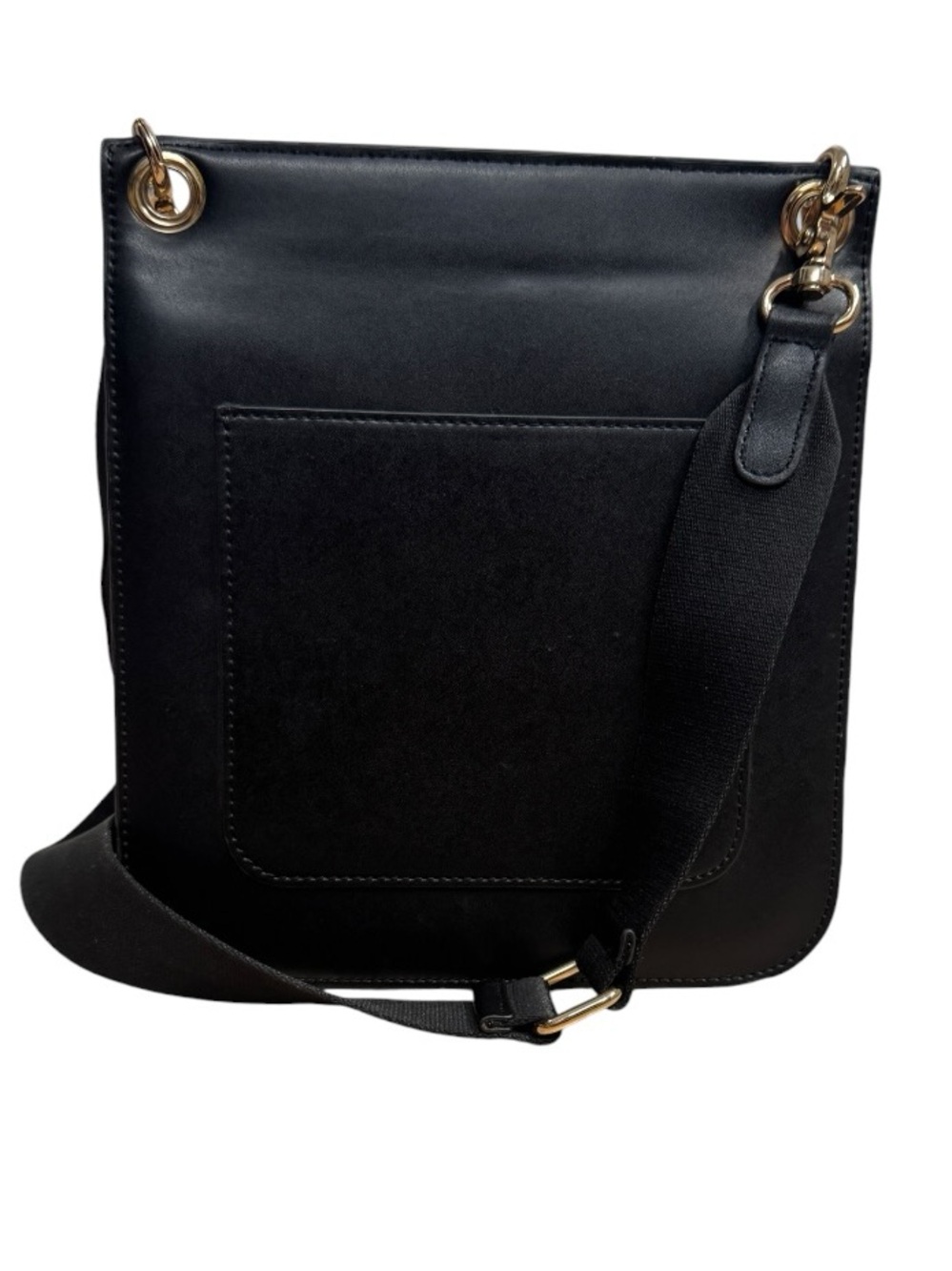 Urban Outfitters Black Faux Leather Front Flap Crossbody Shoulder Bag - Picture 3 of 10